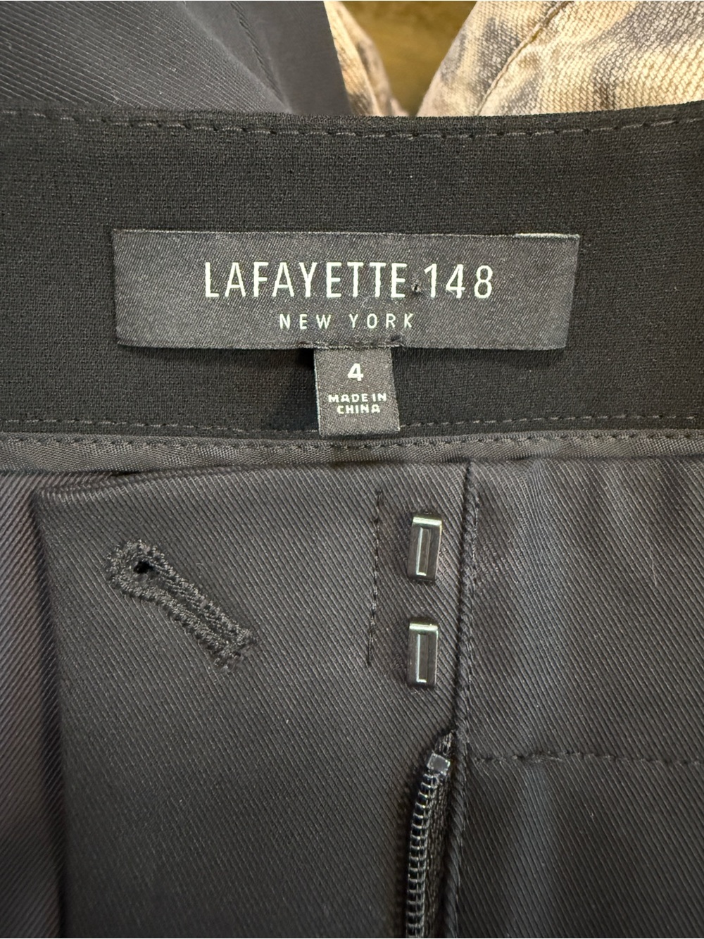 Lafayette 148 New York Black Straight-Leg Dress Pants #3092 - Picture 1 of 6